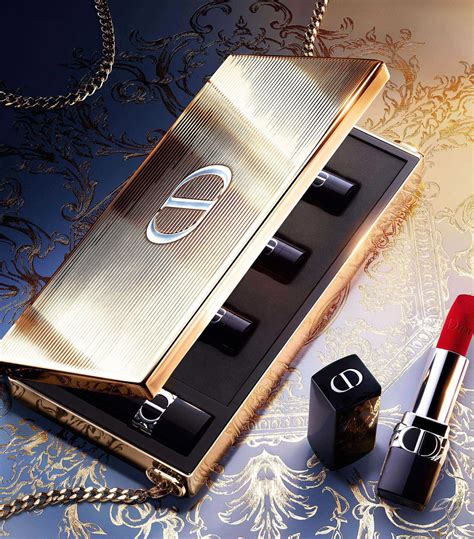 dior gold makeup clutch|dior lipstick collection case.